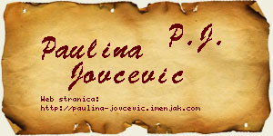 Paulina Jovčević vizit kartica